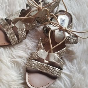 Steve Madden strapped gold sandals